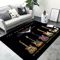 Klasikinės gitaros elektrinės gitaros boso kilimėlis, kiliminis kilimas svetainės miegamojo sofos durų kilimėliui dekoruoti, neslystantis vaikų žaidimų kilimėlis 50X80cm gray