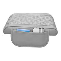 Car Armrest Pad PU Leather Center Console Cover With Side Pocket Elastic Band Auto Armrest Pad Elbow Wrist Rest Support For All