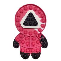 Squid Game Round Six Invitation Card Pack With Vibrant Pop It Fidget Toys For Kids And Adults Square pink