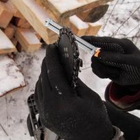 4 mm mechaniniai grandininių pjūklų galandimo dildės su plastikine rankena, medžio apdirbimo grandininio pjūklo įrankis brown