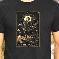 The Fool Tarot Card Shirt, Vintage Occult Graphic Tee, Dark Academia Tarot Shirt XXXXL gray