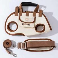 Small Dog Lift Harness Backpack Sling Carrier with Handle Leash Pet Carrying Box for Outdoor Walking Cats Supplies (Brown,S) ruda