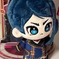 In Stock Arcane Caitlyn Vi Cotton Plush Keychain 10Cm Stuffed Doll Fanart Chibi Figure Bag Charm Keyring Pendant Gift For Gamers 151cm-199cm red
