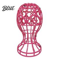 Hairdressing Display Equipment Wig Stand for Hats Display Portable Holder Travel & Salon Heavy Duty Base Head All Wigs Heart-Shaped Hollow rožinė