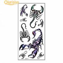 Vyrų 3D Scorpion King laikinas vandeniui atsparus tatuiruotės lipdukas gray