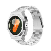 For Samsung Galaxy Watch 7 44mm Stainless Steel Case Modification Kit For Galaxy Watch 7 44mm Metal Strap Protective watch 7 44mm sidabras