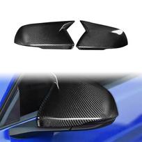 Anglies pluošto šoninio veidrodėlio dangteliai Ford Mustang su LED posūkiu 2015-17 gray