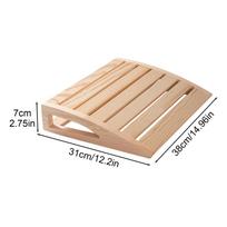 Wooden Sauna Headrest Handmade Ergonomic Neck Pillow For Steam Room Relaxation Teens Women Men Home Spa Comfort Accessories beige