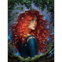 Disney Diamond Painting 5D Brave Princess Merida Cartoon Movie Cross Stitch Embroidery Handmade Gift Home Decor Round 20x30cm brown