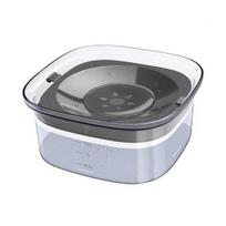 Pet Water Bowl No Spill 2L Spill Proof Clear Dog Water Bowl Anti Splash No Mess Cat Water Dispenser for Sloppy Messy gray