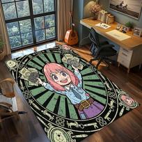 Anya Forger Non Slip Home Bedroom Large Area Washable Floor Mat Rug Carpet Gamer Room Decor.-TING 60x90cm