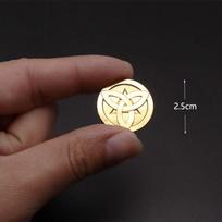 Genshin Impact Game Props High-quality Zinc Alloy Mora Coins And Cloth Bag Big brown