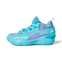 Monsters Inc. x Adidas Dame 7 EXTPLY Fabric Mid top Basketball Shoes Sky Blue Children Aged 3 7 Years Old S28977 28.5 blue