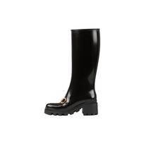 GUCCI Žirgo kandiklio aukštakulniai batai Juoda Guma Moteriški 659707 JCCP0 1000 36 black