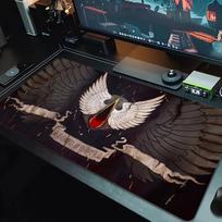 Blood Angels cool Mouse Pad Large Gaming Table Cushion Non-slip Laptop Tablet Big Mousepad XXL Mat Mini PC Playmat With Lock edge_XIA 30cmx60cm(11.8x23.6inch) gray