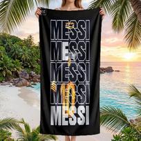 Lionelio Messi paplūdimio rankšluostis Minkštas mikropluošto vasaros rankšluostis Greitai džiūstantis sugeriantis rankšluostis paplūdimiui, baseinui, kelionėms 70cmx140cm(27x55inch)