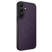 Skirta Samsung Galaxy A05S Skirta Magsafe magnetiniam telefono dėklui Samsung Galaxy A05S Belaidžio įkrovimo Anglies pluošto smūgiams atsparus dangtelis For Galaxy A05S violetinė