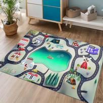 3D Dashuikeng Visual Prank Carpet Decoration Door Mat Living Room Carpet Bedroom Anti Slip Carpet Home Decoration Gift 80X120CM black