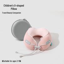 Ice Silk Memory Foam Neck Support Pillow - U-Shaped, Parent-Child Style, Foldable for Office Naps & Travel Single U-shaped Pillow gray