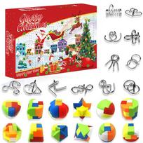 2026 Christmas Advent Calendar Gift Box Kids Brain Teaser Puzzles - 24 Days Christmas Countdown Calendars New Year Xmas Gifts 24 in 1 gray