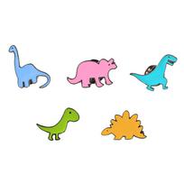 5-7PCS Cartoon Brooch Set Heart Dinosaur Skull Skeleton Potted Cactus Enamel Pins Animal Plant Cup Lapel Badge Jewelry Wholesale pink
