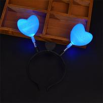 Wedding Party Love Heart Headband LED Light Hair Hoop Band Headwear Ornament Girl Dress Decoration Luminous Hairband rožinė