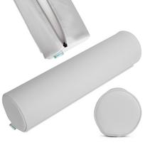 Apvali masažo pagalvėlė Habys Satin Comfort 15×60 cm, šviesiai pilka