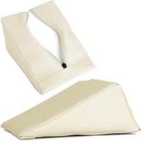 Pleišto formos masažo pagalvėlė Habys Satin Comfort 20×15×10 cm, smėlio spalvos
