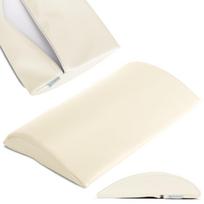 Pusapvalė juosmens masažo pagalvėlė Habys Satin Comfort 40×25×5 cm kieta, dramblio kaulo spalvos