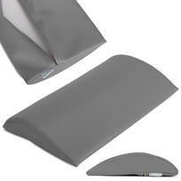 Pusapvalė juosmens masažo pagalvėlė Habys Satin Comfort 40×25×5 cm kieta, pilka