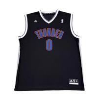 Adidas X NBA Collaboration Oklahoma City Thunder Russell Westbrook 0 V-Neck Fashion Sports Sleeveless Basketball Jersey 7818A-3NR-FKG1071 2XL blue