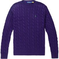 Polo Ralph Lauren Vienspalvis megztinis su siuvinėtu logotipu, apvalia apykakle, vyriškas megztinis 710918998-009 M blue