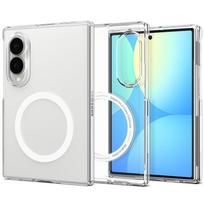 Spigen AirSkin MagFit MagSafe dėklas Samsung Galaxy Z Fold 8, skaidrus ir baltas
