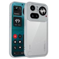 Skaidrus silikoninis dėklas Nothing Phone 4A Pro NothingPhone 4A Pro 4APro PC nugarėlė TPU bamperis Atsparus smūgiams telefono dėklas Dangtelis Nothing Phone (4a) pilka spalva
