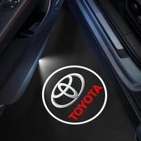 1/2 vnt. LED automobilio durų pasveikinimo lazerinis projektorius su logotipu, naktinis žibintas, belaidis, skirtas Toyota Camry Hilux Prius Auris, automobilio aksesuarai gray