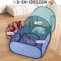 Outdoor Cat Enclosure Portable Cat Tents for Outside Cage Free Playpen Pet Tunnel Playground for Indoor Cats & Small Animals CN gray