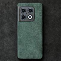 Luxury Alcantara Leather Case for Oneplus 13 One Plus 12 11 10 Pro 9 8 1+7 Italian Imported Suede Back Cover Silicone Edge Shell Oneplus 12 žalia