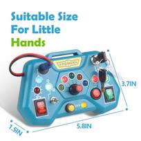 Montessori Busy Board Toys for Toddlers Educational Learning Sensory Toys Baby Travel Toys Gifts for 1 2 3 4 Year Old Boys Girls mėlyna