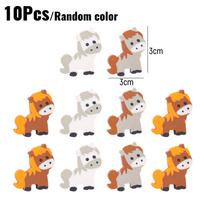 10Pcs Cartoon Animal Eraser Detachable Cute Erasers 2026 3D Horse Eraser for Students Homework Incentives Art Projects Classroom