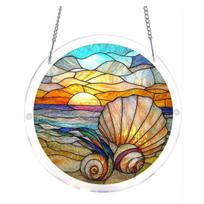 Acrylic Puzzles Suncatcher, 83 Pieces Stained Glass Style Window Hanging Ornament, DIY Jigsaw Puzzle Craft for Adults I beige