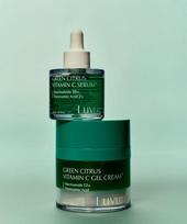 Green Citrus Vitamin C Gel Cream Plus 50ml + Serum Plus 30ml black