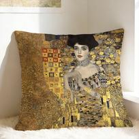 Gustav Klimt Art Pillowcases  Retro Trendy Pillow Case For Living Room Bed Chair Comfy Pillow Cover 30cmx30cm black