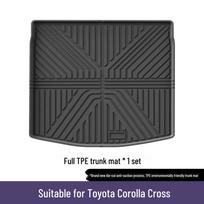 Fits 2022-2026 Corolla Cross: Special TPE Floor and Trunk Mats black