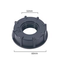 Pasidaryk pats priedai Patvarūs IBC konteinerių jungtys S60X6 Stambus sriegis Dangtelis 60 mm vidinis sriegis į 1/2  3/4  1  adapterio jungtis A3 black