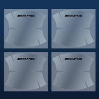 4/8 vnt. TPU automobilio durų rankenėlių plėvelė Anti Scratch lipdukai Decal for Mercedes Benz AMG W124 W140 W163 W202 W203 W204 W210 W211 W205 ee05 gray