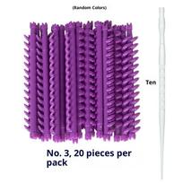 20/30Pcs Hair Styling Tools 2.3/3.3/4/5Mm Hair Root Perm Rods Bars Curlers With Clips Bangs Fluffy Salon Hair Rollers Set 3 blue