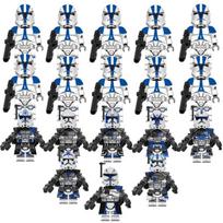 Žvaigždžių karai Klonavimo kariai Reksas Džesis Statybiniai kaladėlių Minifigūrėlės Žaislų maišelis Rinkinys Kolekcionuojama figūrėlė 18 vnt.