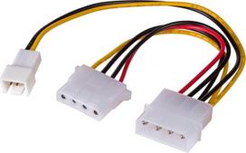 AKYGA ADAPTER MOLEX/ MOLEX + 3-PIN 12V AK-CA-35