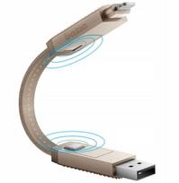 Energea Bazic GoCharge Alucable 4in1 USB-A/USB-C to USB-C/Lightning 15cm Gold