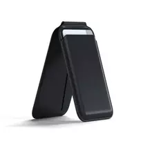 Leather wallet with stand, compatible with MagSafe Satechi Vegan Leather Wallet Stand black